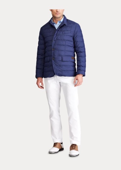 Chaquetas Ralph Lauren Hombre Azul Marino - Quilted Water-Repellent - TRVQZ9842